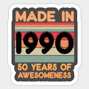 Made In 1990 Sticker